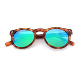 Tarifa Round Sunglasses with Polarized Mirrored Lenses