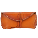 Unisex Handmade Vegetable Tanned Leather Hard Eyeglass Case Sunglasses Holder