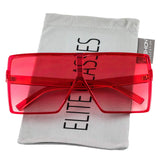 Oversized Exaggerated Flat Top Huge SHIELD Square Sunglasses Colorful Lenses Fashion Sunglasses