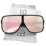 Oversized Exaggerated Flat Top Huge SHIELD Square Sunglasses Colorful Lenses Fashion Sunglasses