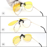 Retro Clip on Rimless Aviator Sunglasses Polarized Flip up Lenses Eyeglasses Men