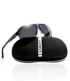 Men's Polarized Shield Sunglasses with Semi Rimless Unbreakable Frame LM061