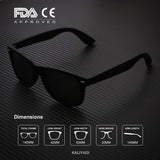 Mens Wayfarer Polarized Sunglasses Vintage Refective Mirror Lens Sun Glasses Womens:UV400 Protection