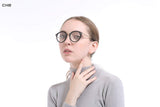 Vintage Inspired Clear Lens Round Horned Rim reading glasses Superlight