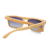 Mens Womens Bamboo Wood Retro Wayfarer Sunglasses With Polarized Lens