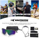 Coso Sport Sunglasses, 4 Interchangeable Colors with 2 Polarized Lenses, Ultimate Safety Impact Resistant, UV Eye Protection, Unbreakable TR90 Frame