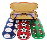 Sports Themed Hard Glasses Case For Kids, Soccer, Football, Basketball, Baseball