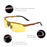 New Design HD Night Vision Flexible Temple TR90 Frames Sunglasses-black