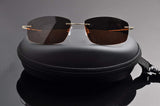 rimless titanium polarized Sunglasses