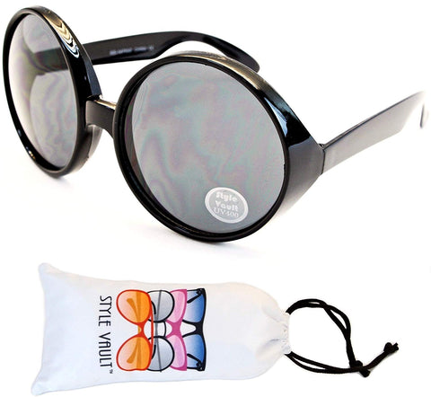 V3085-vp  2 1/2 Lens Crazy Round oversize Sunglasses
