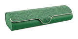 Hard shell glasses case with floral embossment - faux leather glasses case with magnetic closure