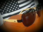 Aviator Wood Sunglasses Mirrored For Men Women Wooden Lightweight Bamboo Frame