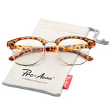 Retro Clubmaster Clear Lens Glasses Classic Vintage Unisex Eyeglasses