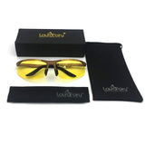 New Design HD Night Vision Flexible Temple TR90 Frames Sunglasses-black