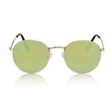 Classic Mirrored Flat Lens Round Sunglasses For Women/Men UV400