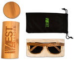 Wood Sunglasses made from Maple -100% polarized lenses in a wayfarer that floats