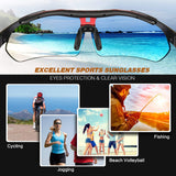 Polarized Sport Sunglasses with 5 Fashion Lenses for Men Women