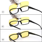 Rimless Rectangle Clip on Sunglasses Lightweight Polarized Eyeglasses Men Women