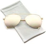 - Top Wire Bridgeless Bar Modern Aviator Pilot Style Sunglasses
