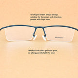 Lightweight Titanium Glasses for men Large Size Eyeglasses 56mm