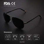 Aviator Polarized Sunglasses Metal Frame Pilot Sun Glasses for Men - UV400 Protection with Case