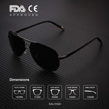 Aviator Polarized Sunglasses Metal Frame Pilot Sun Glasses for Men - UV400 Protection with Case