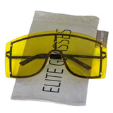 OVERSIZED VINTAGE RETRO Huge Big MASK SHIELD Half Face Owen Style SUNGLASSES