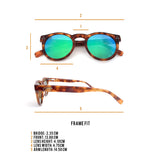 Tarifa Round Sunglasses with Polarized Mirrored Lenses