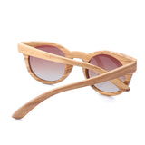Classic Round Zebra Wood Polarized Sunglasses,UV400