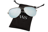 - Aviator sunglasses Mirrored flat lens | Oversized, Polarized For Women and Men UV400