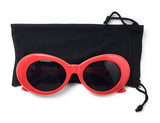 Clout Goggles Bold Oval Retro Mod Vintage Kurt Cobain Glasses-Sunglasses for Men or Women