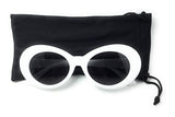 Clout Goggles Bold Oval Retro Mod Vintage Kurt Cobain Glasses-Sunglasses for Men or Women