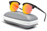 - Classic Half Frame Polarized Semi-Rimless Rimmed Sunglasses