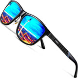 Men's Driving Polarized Wayfarer Sunglasses Al-Mg Metal Frame Ultra Light