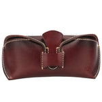 Unisex Handmade Vegetable Tanned Leather Hard Eyeglass Case Sunglasses Holder