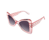 Oversized Bow tie shape butterfly sunglasses for women With Pearl Temples
