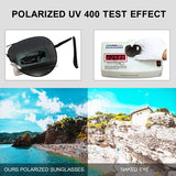 Classic Aviator Sunglasses for Men, Polarized Lens with UV400 Protection for Driving Fishing
