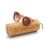 Classic Round Zebra Wood Polarized Sunglasses,UV400
