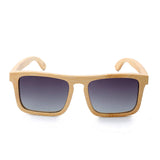 Mens Womens Bamboo Wood Retro Wayfarer Sunglasses With Polarized Lens
