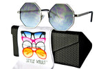 V3141-vp Octagon geometric color lens metal Sunglasses