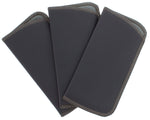 3 Pack Faux Leather Eyeglass Slip Cases In Navy Gray Black Burgundy Hunter Green