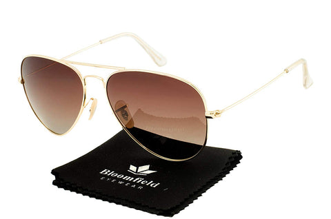 Bloomfield Classic Aviator polarized sunglasses for men women 100% UV Protection BFA
