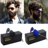 Men Oversized Aviator Sunglasses Polarized Blade Flash Lens Eyewear -64MM