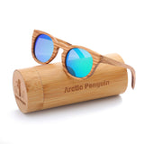Classic Round Zebra Wood Polarized Sunglasses,UV400