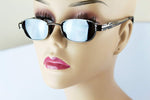 V3145-vp Vintage Retro 90s Hippie Hipster Small Lens Oval Metal Sunglasses