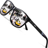Men's Driving Polarized Wayfarer Sunglasses Al-Mg Metal Frame Ultra Light
