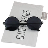 Round Circle Full Metal Frame Sunglasses for Women and Men Colorful Tinted Oceanic Lens John Lennon Glasses