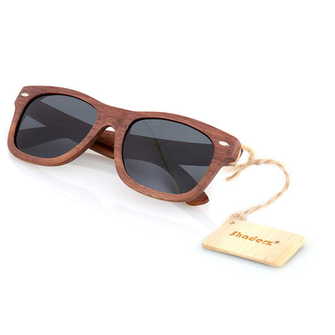 Walnut Wood Wooden Polarized Sunglasses Natural Floating Light Frames W/Pouch