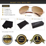 Classic Aviator Sunglasses for Men Women UV 400 Protection