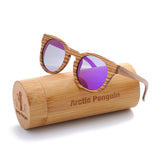 Classic Round Zebra Wood Polarized Sunglasses,UV400